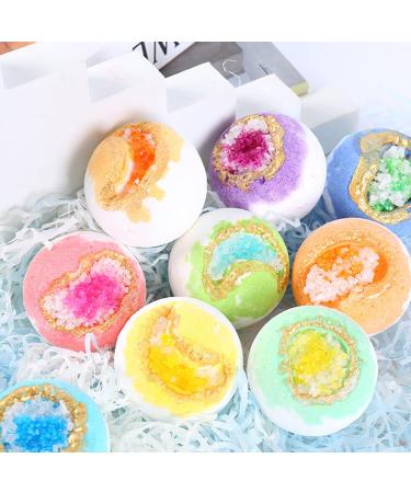 Candeal Bombs Ultra Lux Gift Set - 9x 100g Shower Fizzies with Natural Sea Salt & Essential Oils | Perfect Birthday Gift for Mom Kids & Him - Buy Online on GoSupps.com