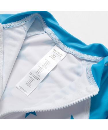 BONVERANO Baby Boys Swimsuit | Long-Sleeve One Piece Swimwear | UPF 50+ Sun Protection | Blue Star | 9-12 Months - Buy Online on GoSupps.com