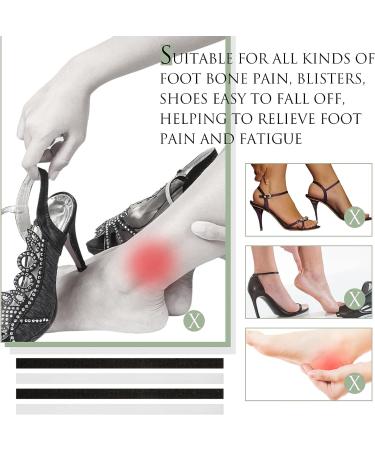 200 Pcs Women's Cuttable Shoe Strap Cushions | Foot Cushions for Heels, Pumps, Sandals - Black & White - Buy Online on GoSupps.com