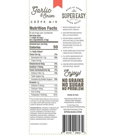 Organic Grain-Free Mama's Crepe Mix Variety 4-Pack - Gluten, Sugar, Dairy, Soy-Free - Buy Online on GoSupps.com