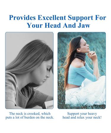 FEXPDL Cervicorrect Neck Brace Soft Foam Neck Brace Universal Cervical Collar Adjustable Neck Cervical Neck Brace for Snoring(black - Buy Online on GoSupps.com