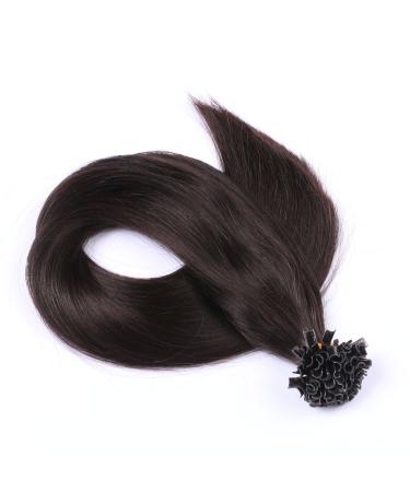Premium #1B Black Brown 60cm Keratin Bond Hair Extensions - 50 Strands U-Tip 100% Remy Real Hair | Novon Hair Extensions - Buy Online on GoSupps.com