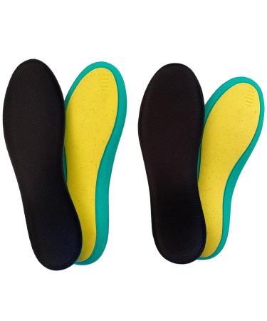 2 Pair-Memory Foam Insoles Odor Stop Shoe Insert for Men Women and Kids Breathable Innersoles for Work Boots Running Shoes with Great Cushion and Shock Absorption (Women's 7-8)
