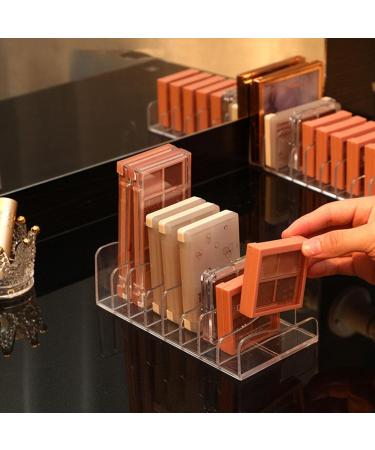Eyeshadow Palette Organizer - Clear Divided Makeup Storage Rack for Dressing Table - Buy Online on GoSupps.com