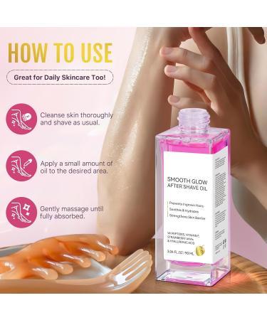 After Shave Oil Women Gently After Shave Oil Strawberry Vanilla With Hyaluronic Acid Smooth Skin & Deeply Moisturize Shave Serum Prevent Ingrown Hairs & Dryness for Men and Women 90ML/3 Fl Oz - Buy Online on GoSupps.com