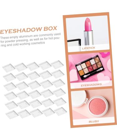 WOONEKY 30pcs Aluminum Eye Shadow Box Eyeshadow Lipstick Storage Case Empty Makeup Case Facial Powder Silver - Buy Online on GoSupps.com