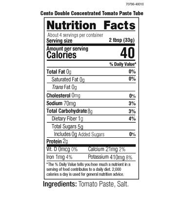 Cento Tomato Paste 4.56oz Tube (Pack of 12) - Bulk Tomato Paste - Buy Online on GoSupps.com