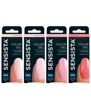 Sensista Studio Rose Elegance Set Color Gel Gellak Value Set Light Pink Pink Gel nail polish for LED lamp 4 pieces