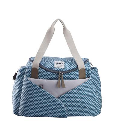 B aba - diaper bag Sydney II - Modulable large capacity - large cocoon winding area - insulating compartment for baby food fastening system for strollers handles - gray