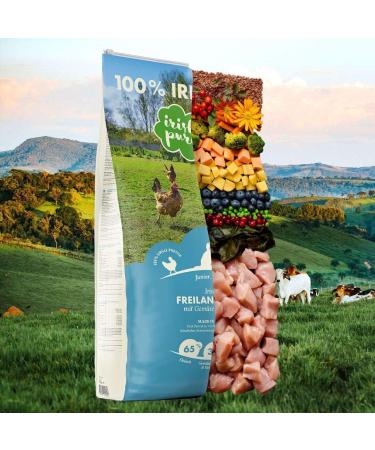 Irish Pure Dry Puppy Food | 4kg | Outdoor Chicken with Kelp & Vegetables | Junior | High Meat Content | Grain Free | Sensitive | Dry Dog Food | For All - Buy Online on GoSupps.com
