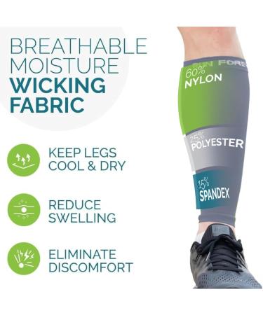 Waden Compression Stockings for Men & Women | Footless Compression Cuff for Shin Splints & Varicose Veins - Gray S - Buy Online on GoSupps.com