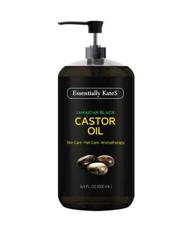 Jamaican Black Castor Oil 16.9 Fl Oz - Rich in Vitamin E Omega Fatty Acids and Minerals - Carrier Oil for Hair Growth Oil Eyebrows & Eyelashes Scalp and Nail