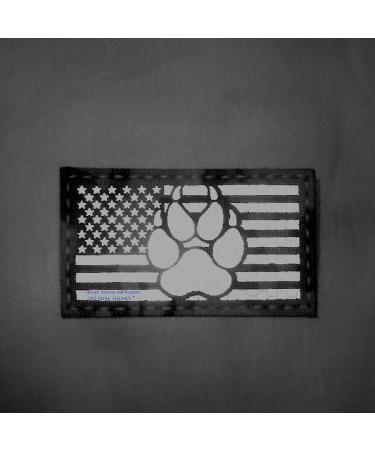 IR Multicam Infrared USA Flag K9 Dog Handler Paw K-9 Tactical Morale Fastener Patch - Buy Online on GoSupps.com