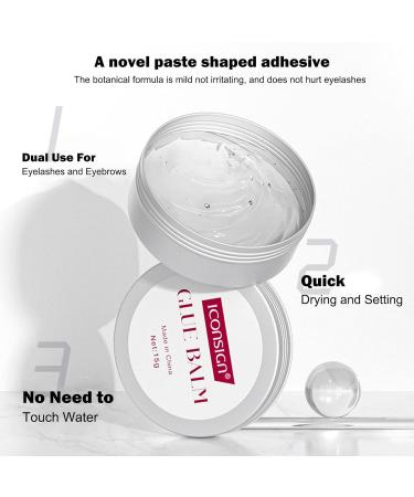 Lash Lift Balm Glue 15g Lash Glue Balm Semi-Permanent Lifting Curling Perming Professional Use Eyelash Lift Glue for Salon Kroren - Buy Online on GoSupps.com