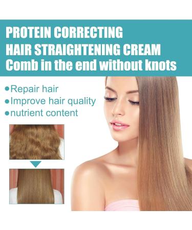 KOAHDE Hair Straightening Cream Hair Protein Correcting Cream Protein Correction Straight Hair Cream Nourishing Smoothing Hair Cream Correcting Smoothen Hair Creams Collagen Hair Straight Cream 60ML - Buy Online on GoSupps.com