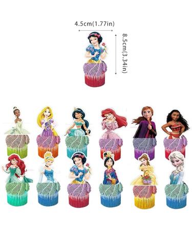 48Pcs Princesses Cupcake Toppers - Birthday Party Supplies & Cake Decorations - Buy Online on GoSupps.com
