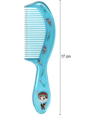 Com-Four Kids 4-Part Travel Set - Toothbrush Mug Case Comb & Zip Pocket - Indian Motif Hygiene Bag (Blue) - Buy Online on GoSupps.com