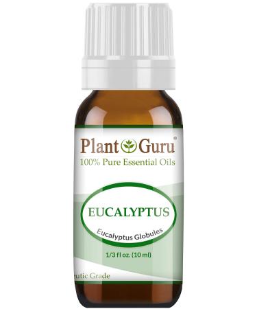 Eucalyptus Essential Oil 10 ml 100% Pure Undiluted Therapeutic Grade for Aromatherapy Diffuser Sinus Relief Allergies Cough Nasal and Chest Congestion