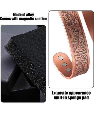 Antique Copper Bracelet with Black Jewelry Box | Vintage Adjustable Alloy Jewelry for Men & Women - Buy Online on GoSupps.com