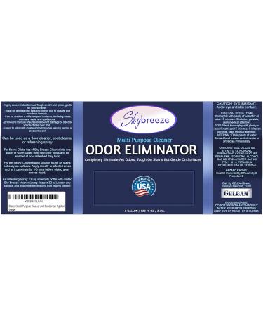 Multi-Purpose Pet Odor Eliminator - pH Neutral Floor Cleaner | Best Scent Remover for Cat & Dog Pee - 1 Gallon Sky Breeze - Buy Online on GoSupps.com