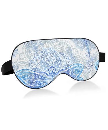 Haskirky Light Blocking Eye Mask Breathable and Adjustable Adult Men and Women Travel on Business Trips Yoga Meditation Light Smooth Comfortable Eye Mask Office Deep Sleep Goodies Dragonfly