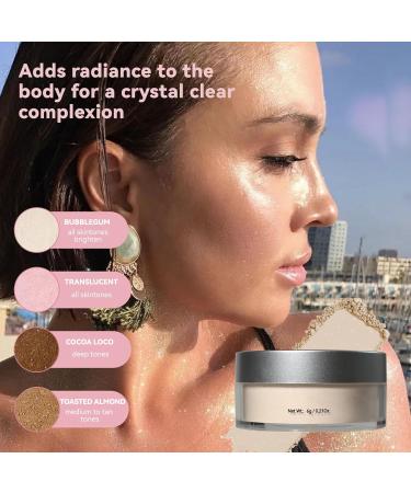 19 glow setting powder loose powder transparent natural transparent fixing powder conceals fine lines and impurities light longlasting suitable for all skin types fixing powder - Buy Online on GoSupps.com
