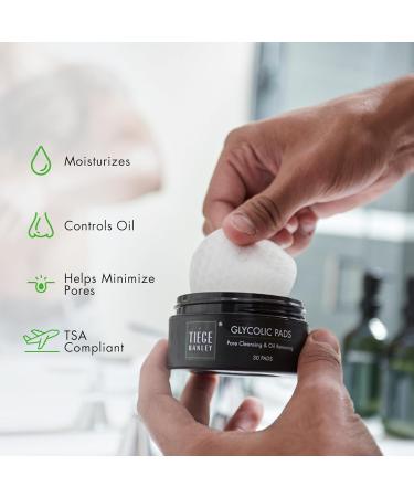 Tiege Hanley Acne Treatment for Men - Level 3 Facial System with Moisturizer Cream Face Wash Charcoal Mask & Glycolic Pads - All Skin Types - International Shipping Available - Buy Online on GoSupps.com