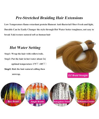 27 Honey Blonde Pre Stretched Braiding Hair 26 Inch - Knotless Human Hair Extensions - 3 Packs Micro Box Braids - Buy Online on GoSupps.com
