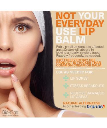 Bio-First Lip Sore Cream: Rapid Response Cold Sore Solution with Manuka Oil - Blister & Itch Relief, Vegan, Gluten-Free - 10ml - Buy Online on GoSupps.com