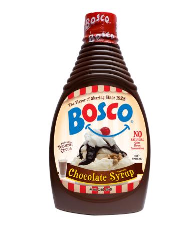 Bosco Chocolate Syrup, 22oz | Kosher for Passover | No High Fructose Corn Syrup | Made with Natural Cocoa | No Artificial Colors, Flavors or Preservatives |Great Breakfast and Dessert Topping - Buy Online on GoSupps.com
