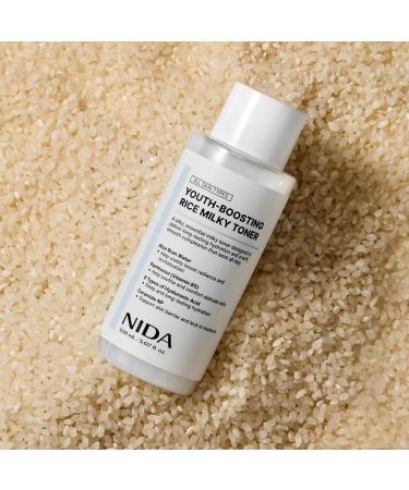 NIDA Youth-boosting Rice Milky Toner, for Glass Skin | Rice Bran Extract, Niacinamide, Ceramide NP, Panthenol | Deep Moisturizing, Hydrating and Refreshing, Korean Skin Care | 5.07 fl. oz., 150ml - Buy Online on GoSupps.com