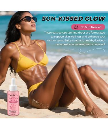 2Pack Sunless Tanning Drops To Drink Face Tanning Drops Moisturizing Bronzing Tanner for Face & Body Promotes skin health No Streaks for All Skin Types Watermelon Flavor(50ml) - Buy Online on GoSupps.com