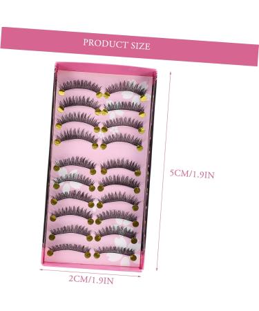 minkissy 10 Pairs Fake Eyelashes Makeup Eyelashes False Lashes Natural Eyelashes Ladies Girls Women Lashes Long Eyelashes Faux Lashes Miss Dense False Eyelashes Artificial Fiber - Buy Online on GoSupps.com