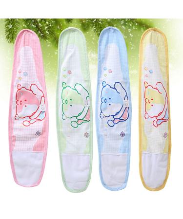 4pcs Baby Umbilical Cord Belly Bands | Bellybutton Protection Wrap for Newborn Boys and Girls | Assorted Colors | 50X13cm - Buy Online on GoSupps.com