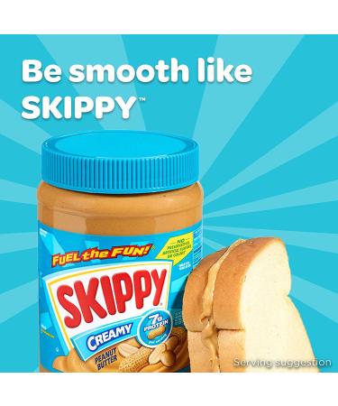 Skippy Creamy Peanut Butter (3x340g) | No Palm Oil | Extra Smooth & 91% Peanuts | Deliciously Creamy Taste - Buy Online on GoSupps.com
