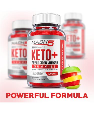 5 Pack Mach5 Keto ACV Gummies with Beet Root & B12 - 300 Vegan Gummies - Buy Online on GoSupps.com