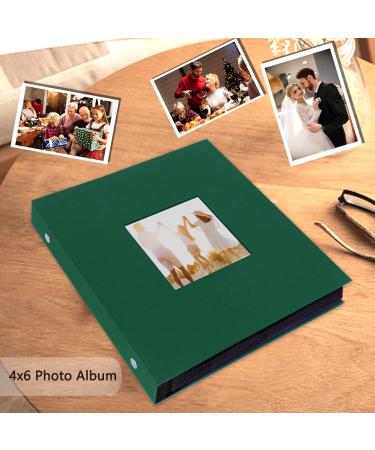 Miaikoe Photo Album 6x4 400 Pockets Slip in Large Capacity Album for Family Wedding Anniversary Linen Album Book Holds 400 Vertical 10x15cm Photos(400 Pockets Dark Green) 400 Pockets Dark Green - Buy Online on GoSupps.com