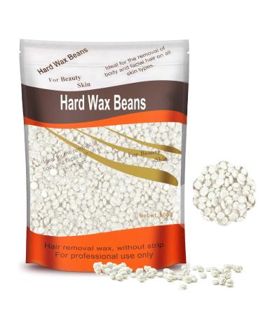 Leaflai 500g Professional Wax Beads Hard Wax Beads Full Body Premium Wax Melt and Apply To Skin Painless Gentle Hair Removal of Full Body Face & Bikini Line(Pearl) White