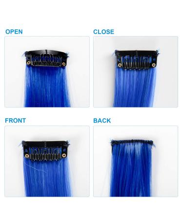 32 PCS Colored Clip in Hair Extensions - BEAHOT 20 Inch Rainbow Long Straight Hairpieces for Halloween Cosplay and Fashion Parties - Synthetic Hair Extensions for Women, Kids, and Girls - Buy Online on GoSupps.com
