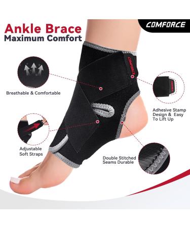 Adjustable Ankle Brace for Men & Women - Ultra-Soft Support for Sprains Injuries & Achilles Recovery - Shipping Internationally - Buy Online on GoSupps.com