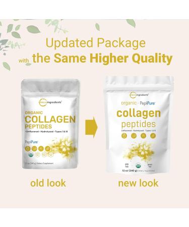 Micro Ingredients Collagen Peptides Powder Organic 12oz | Type I & III + Natural Protein | Grass-Fed Bovine Source | Unflavored | Supports Skin Joint & Bone Health | Paleo Non-GMO - Buy Online on GoSupps.com