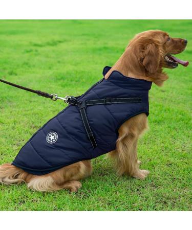 Winter Dog Jackets: Waterproof & Windproof 2-in-1 Cold Weather Coat & Vest for Puppies - Little Blue XXL - Buy Online on GoSupps.com