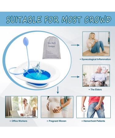 Nvxigac Collapsible Sitz Bath for Hemorrhoids & Postpartum Care - Wide & Deep Basin, Flusher Included - Buy Online on GoSupps.com