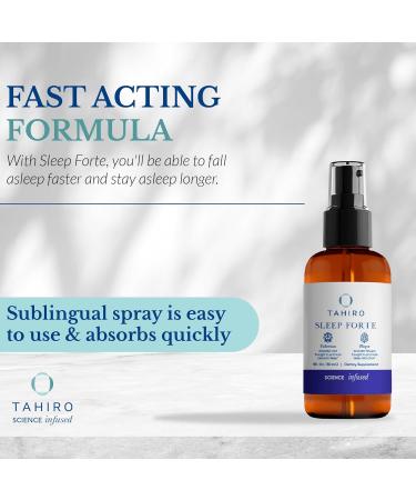 TAHIRO Vegan Sleep Spray Forte - Fast Absorption & All-Night Sleep Support - Non-GMO Vegan Gluten-Free - Improve Sleep & Fall Asleep Faster (30 Doses) 1 Ounce - Buy Online on GoSupps.com