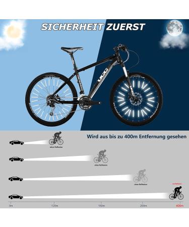 Terjbg 36 x Bike Spoke Reflectors - 360 Visibility Cat Eyes for Night Safety | Easy Assembly - Buy Online on GoSupps.com