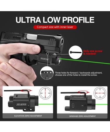 SOLOFISH 500lm Pistol Laser Light Combo Green/Blue Laser Beams - Glock 17 19 Compatible - Buy Online on GoSupps.com