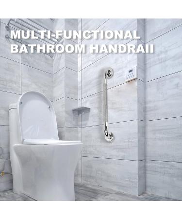 2 Pack 16 Inch Anti-Slip Bathroom Grab Bar  LONVICHTT Stainless Steel Shower Handle  Knurled Safety Hand Rail  Support Balance Armrest  Elderly  Pregnant  Children  Handicap Senior Assist Bath Handle 16 Inch Shower Grab Bars - Buy Online on GoSupps.com