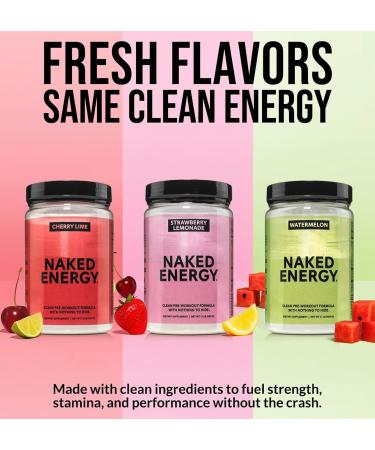 NAKED Cherry Lime Pre Workout & BCAA Bundle Vegan Clean Energy (30 Servings) + 2:1:1 BCAA Powder (34 Servings) for Performance & Recovery - Buy Online on GoSupps.com