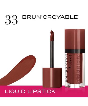 Bourjois Rouge Edition Velvet 33 Brun Croyable - Long-lasting Matte Lipstick - Buy Online on GoSupps.com