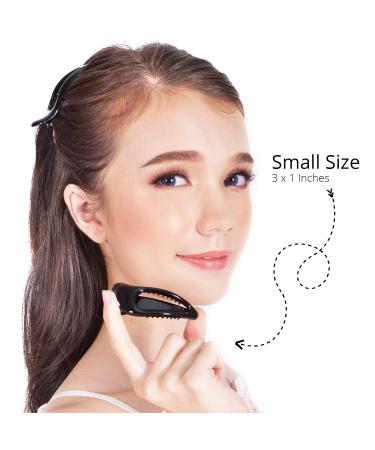 RC Roche 6 Pack Crocodile Hair Clips for Women - Duck Beak Non-Slip Wide Teeth Alligator Clamps - Small Black Hair Accessories - Buy Online on GoSupps.com